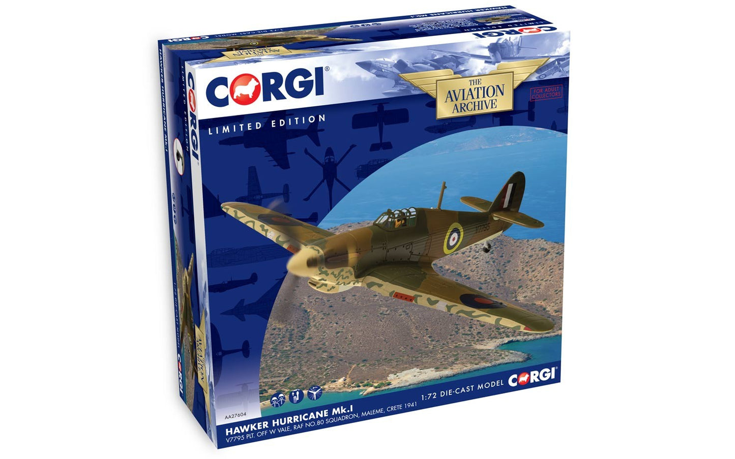 CORGI HAWKER HURRICANE MK.I V7795 RAF No80 SQN