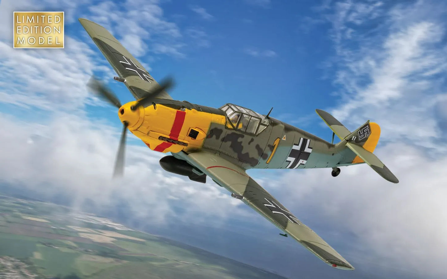 CORGI BF109E-4/B "YELLOW 1" OBERLEUTNANT "WALTER RUPP" (BATTLE OF BRITAIN 85)