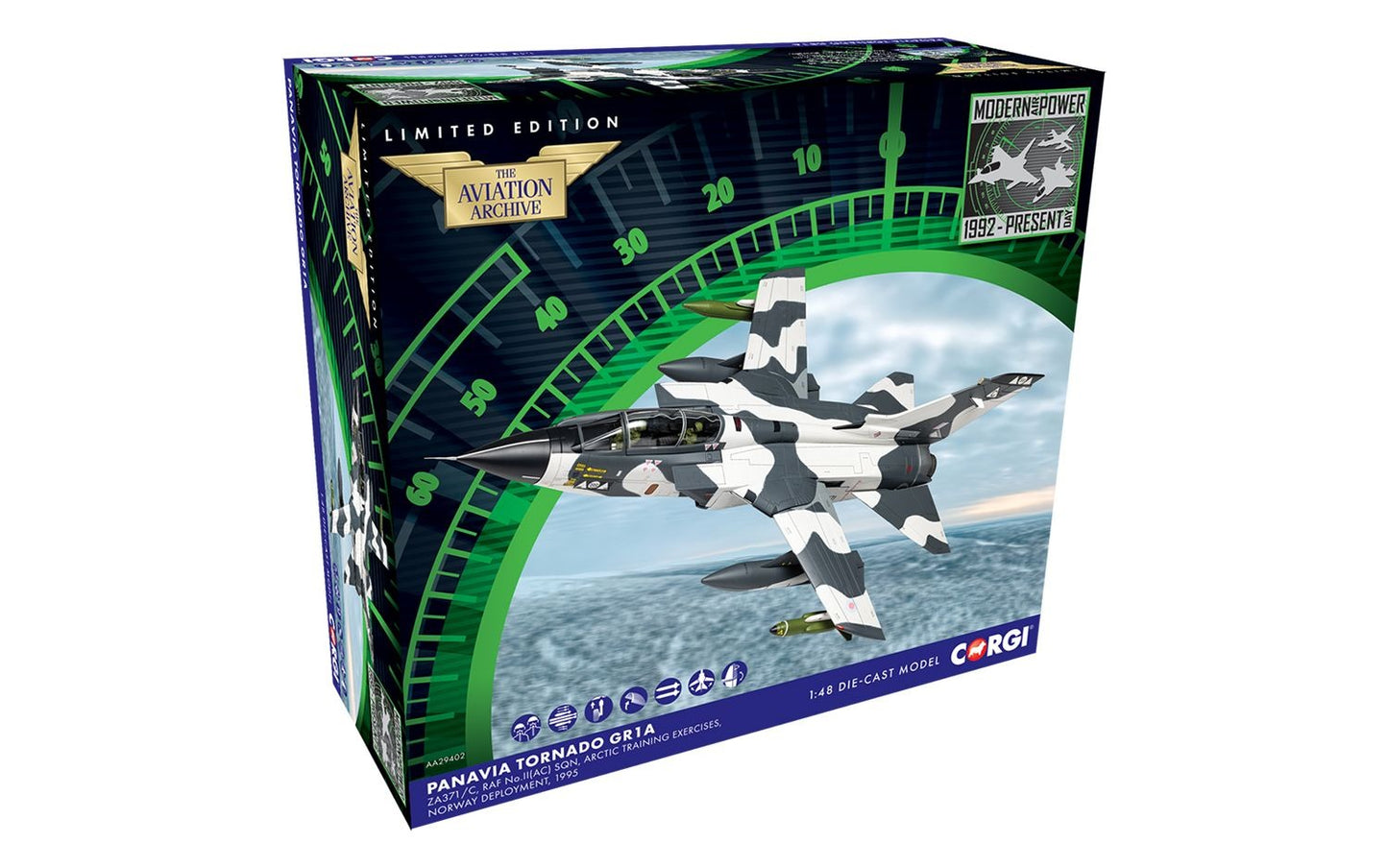 CORGI TORNADO GR1A ZA371/C RAF NO.II (AC) SQN "ARCTIC TRAINING EXERCISES" NORWAY 1995
