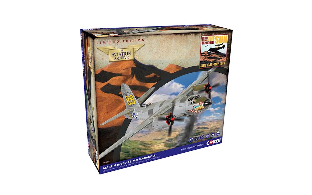CORGI B-26C-45-MO MARAUDER 42-107752 B/N 88 "MISS ARKANSAS" LT.LEO A LAMPMAN USAAF SARDINIA SUMMER 1944