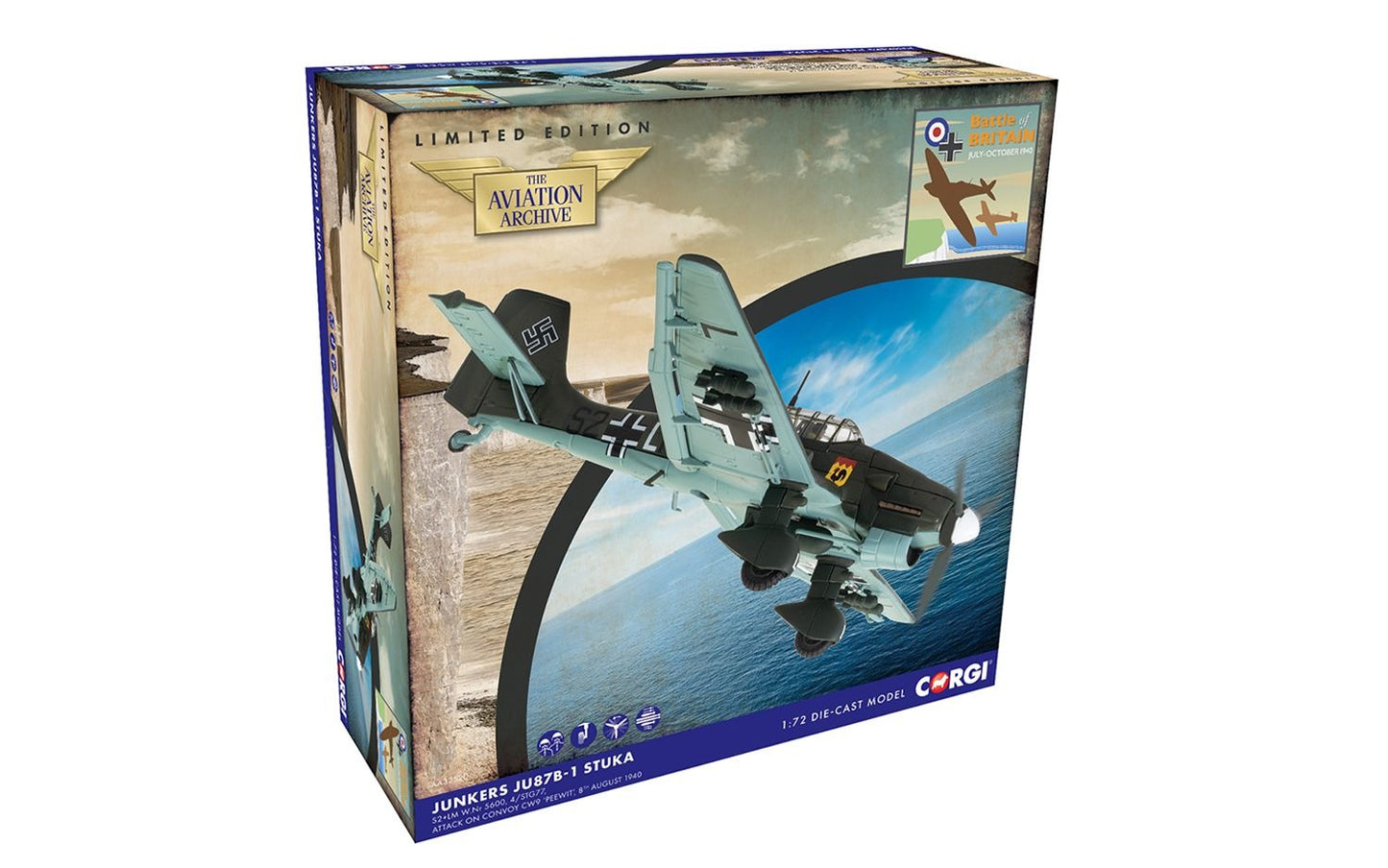 CORGI JU87B-1 STUKA "UFFZ PITTROFF AND UFFZ SCUBERT" (BATTLE OF BRITAIN 85)