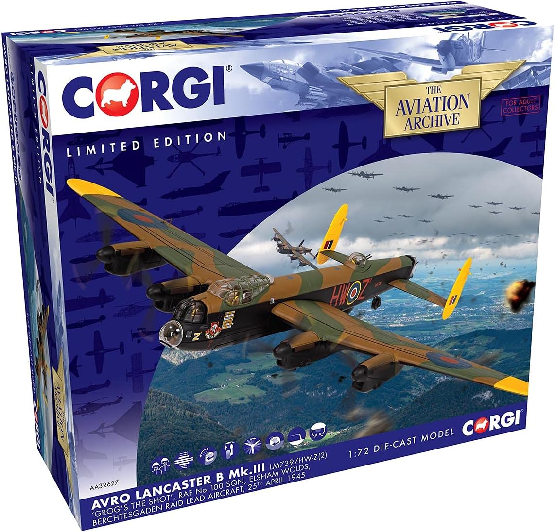 CORGI AVRO LANCASTER B MKIII LM739 GROGS THE SHOT