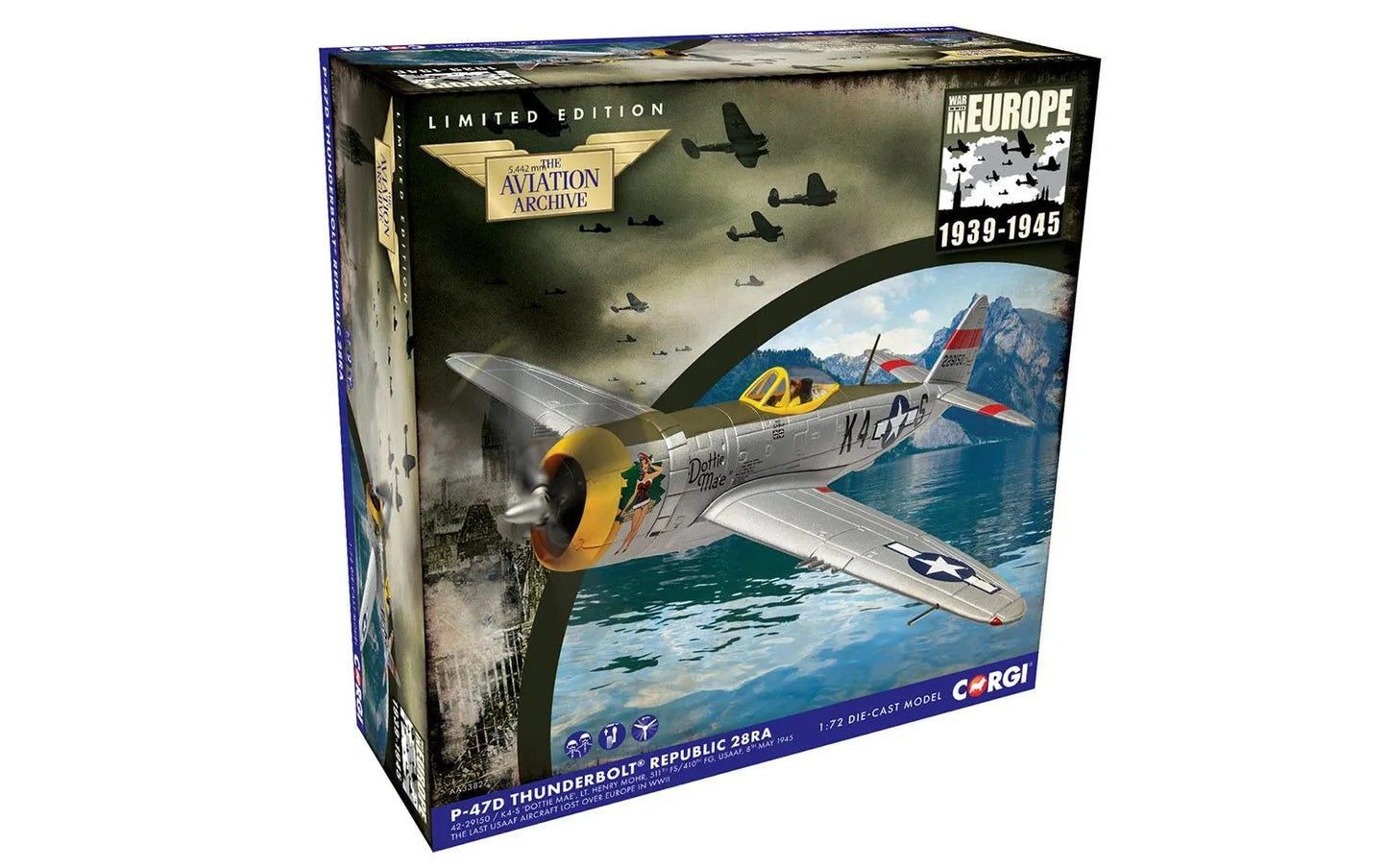 CORGI P-47D THUNDERBOLT "DOTTIE MAE" 42-29150 / K4-S 410TH FG 511TH FS MAY 1945