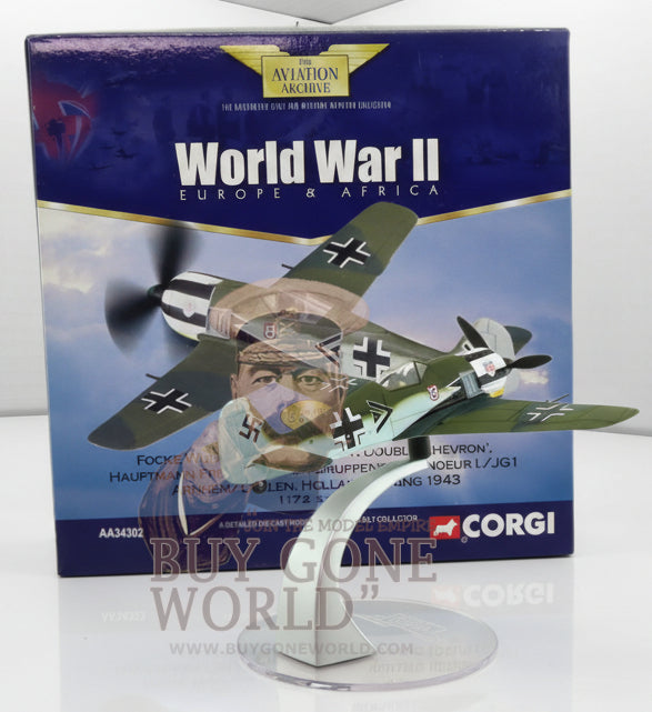 CORGI FW 190A-4 "BLACK DOUBLE CHEVRON" HAUPTMANN FRITZ LOSIGKEIT HOLLAND SPRING 1943