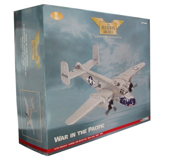 CORGI B-25J MITCHELL USAAF 345TH BG 499TH BS 44-29600 "BATS OUTA' HELL" NEW GUINEA 1945