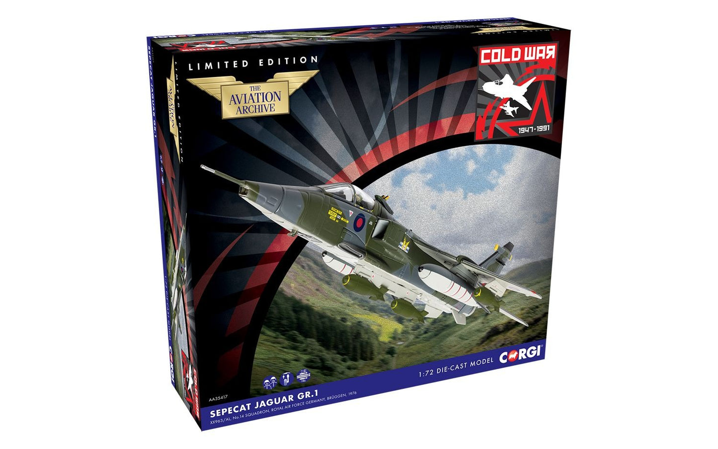 CORGI SEPECAT JAGUAR GR.1 XX963/AL RAF NO 14 SQUADRON GERMANY BRUGGEN 1976