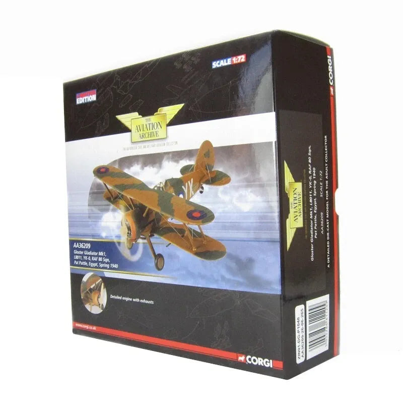 CORGI GLOSTER GLADIATOR MK I RAF PAT PATTLE EGYPT 1940