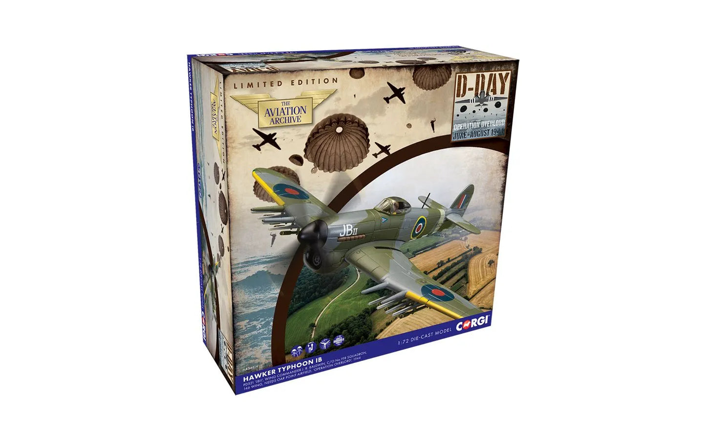 CORGI TYPHOON IB MN935 JB II W CMDR J R BALDWIN 146 WING RAF JUNE 1944