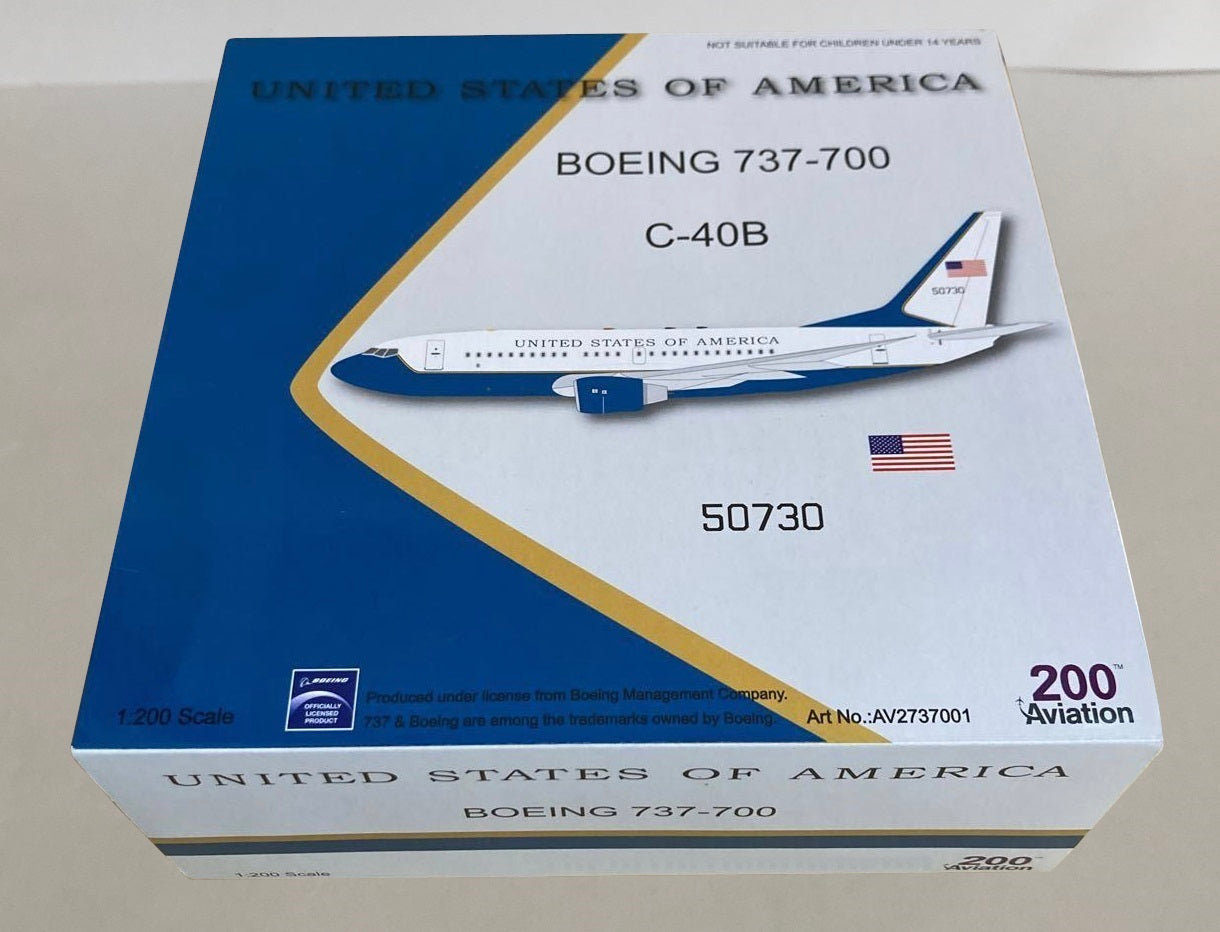 AVIATION 200 B737-700 (C-40B) "UNITED STATES OF AMERICA" REG: 50730