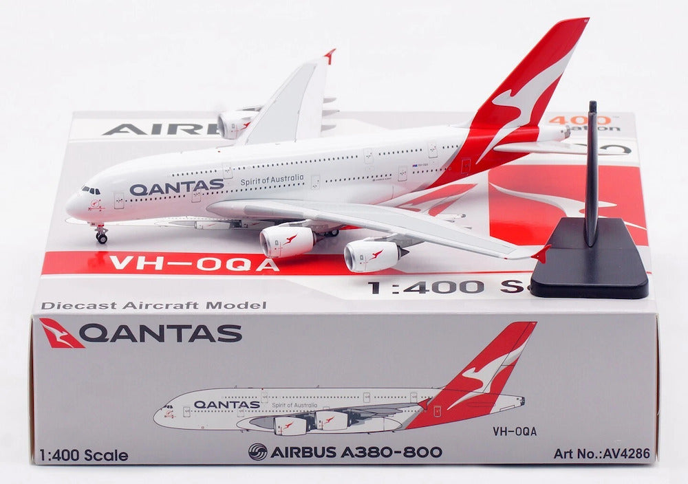 AVIATION 400 A380-842 QANTAS (DETACHABLE GEAR) REG: VH-OQA