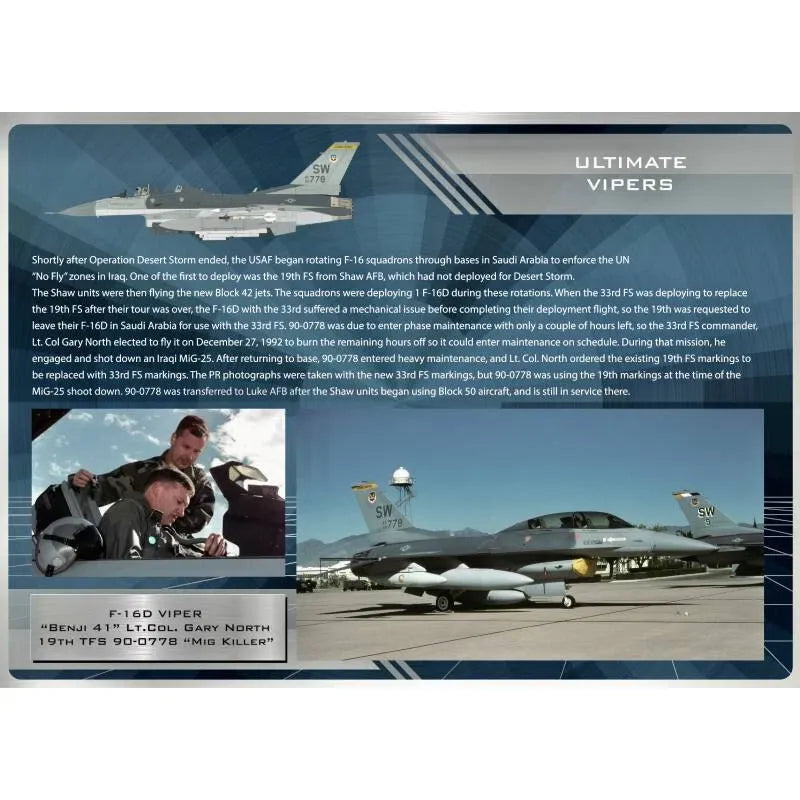 CALIBRE WINGS F-16 USAF 19 FS MIG KILLER