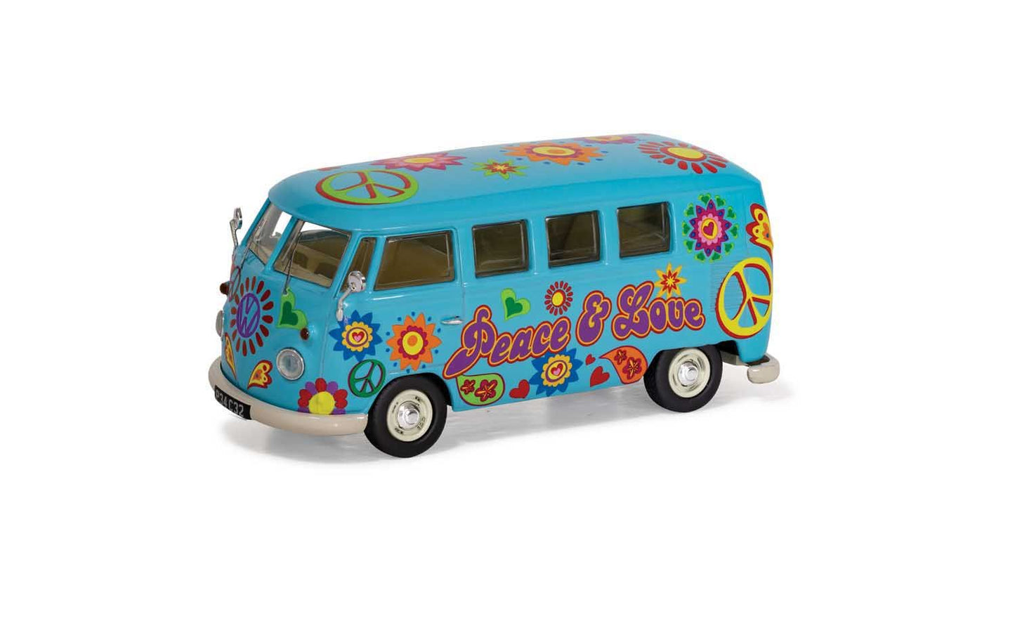 CORGI VOLKSWAGEN CAMPERVAN "PEACE LOVE AND FREEDOM"