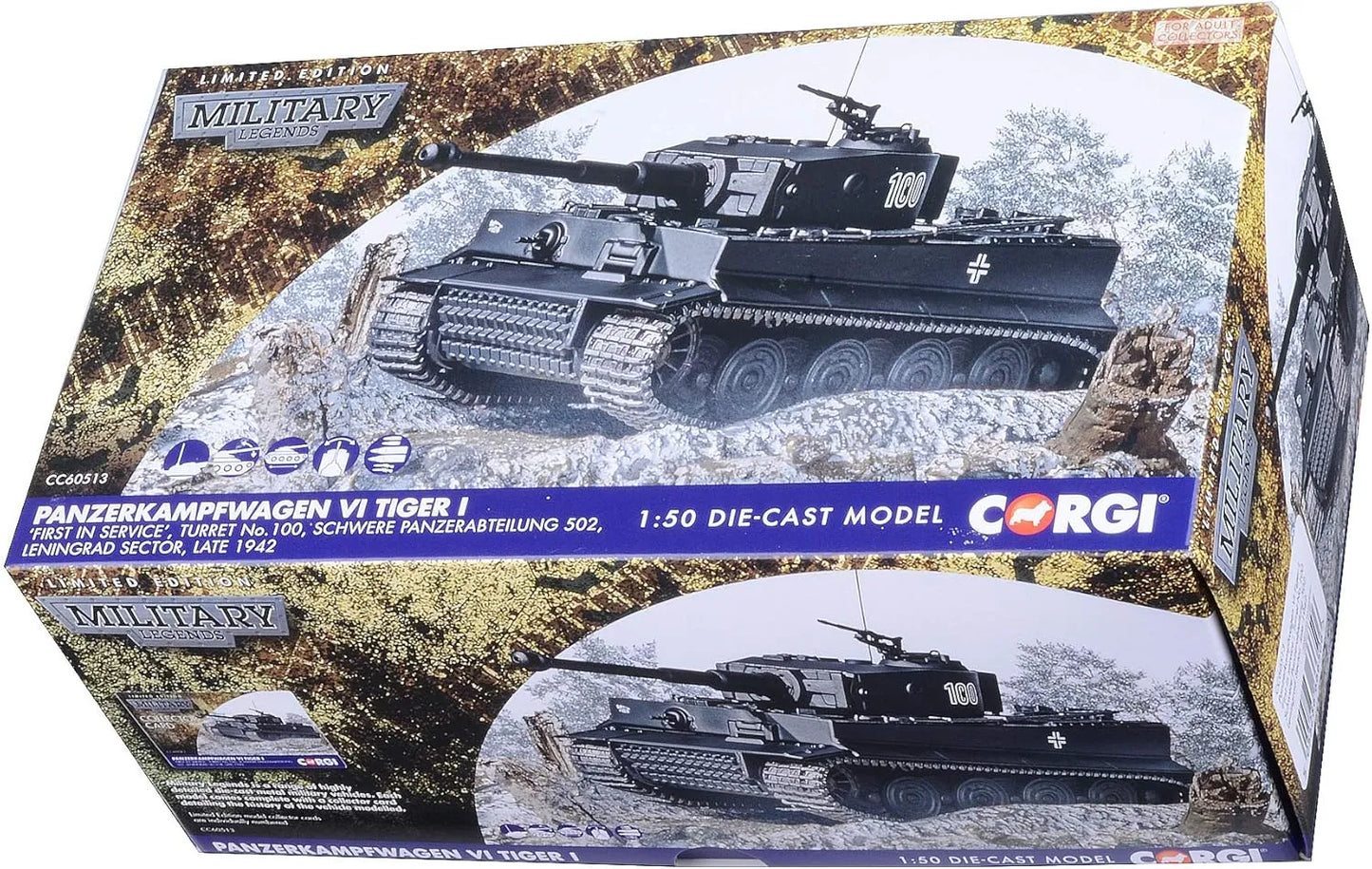CORGI TIGER I GERMAN ARMY SPZABT 502