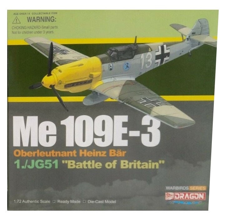DRAGON MODELS BF109E LUFTWAFFE 1./JG 51 MOLDERS "WHITE 13" HEINZ BAR BATTLE OF BRITAIN 1940