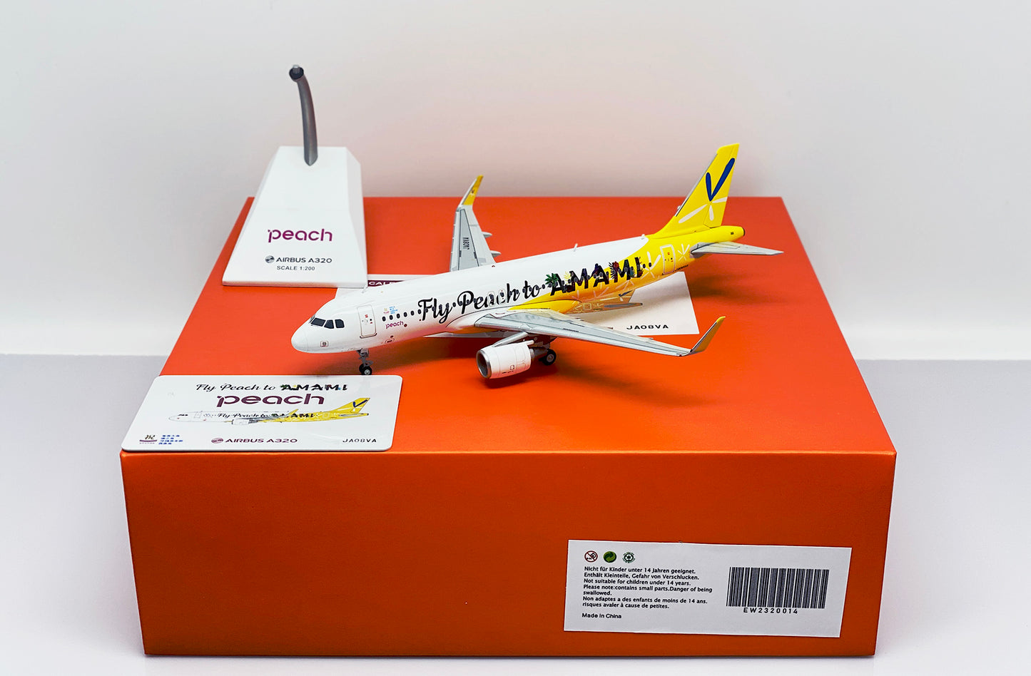 JC WINGS A320 PEACH AVIATION "FLY PEACH TO AMAMI" REG: JA08VA