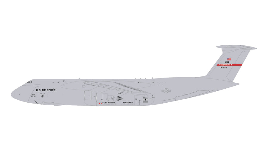 GEMINI JETS C-5A GALAXY U.S. AIR FORCE "MARTINSBURG" (WEST VIRGINIA ANG) REG: 68-0222