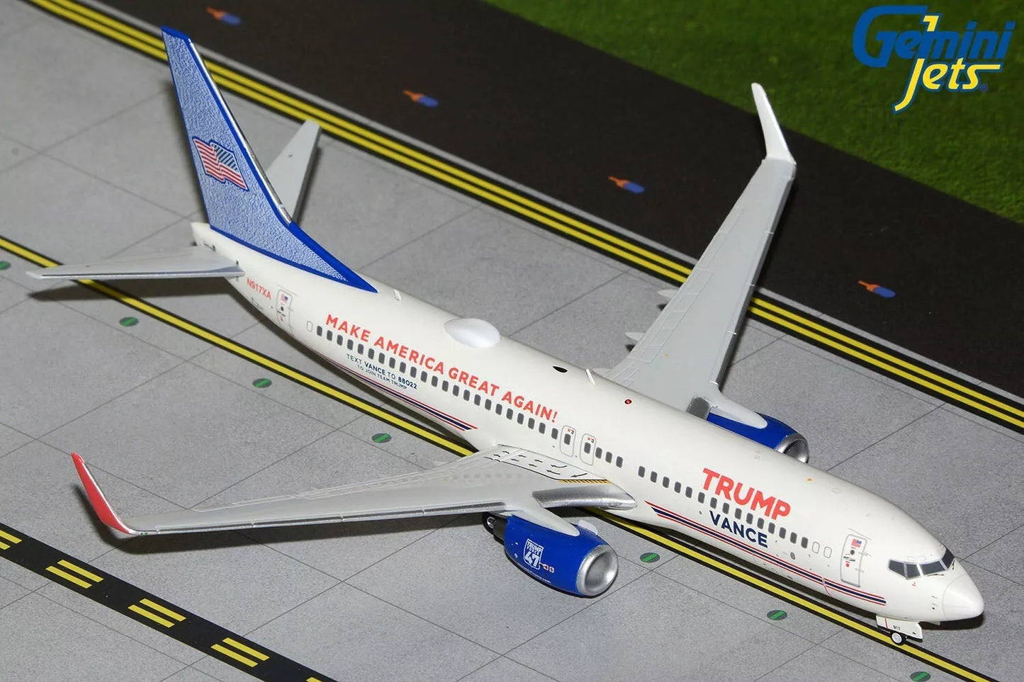 GEMINI JETS B737-800 EASTERN AIR EXPRESS "TRUMP-VANCE CAMPAIGN" REG: N917XA