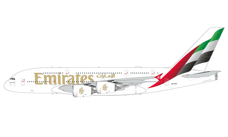 GEMINI JETS A380-800 EMIRATES REG: A6-EVG