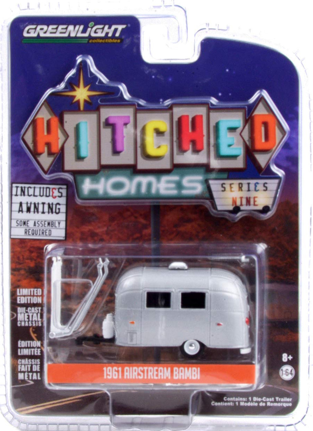 GREENLIGHT 1961 AIRSTEAM 16'BAMBI WITH PEACE AND LOVE AWNING