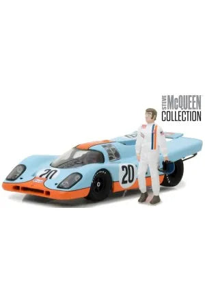 GREENLIGHT 1970 PORSCHE 917K + STEVE McQUEEN FIGURE