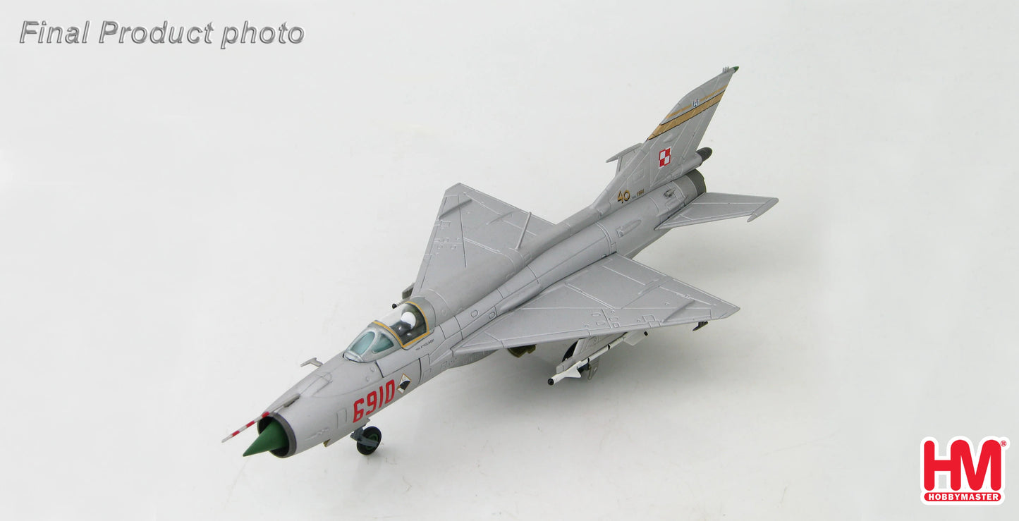HOBBY MASTER MIG 21 PFM POLISH AIR FORCE "RED 6910" POLAND 1994
