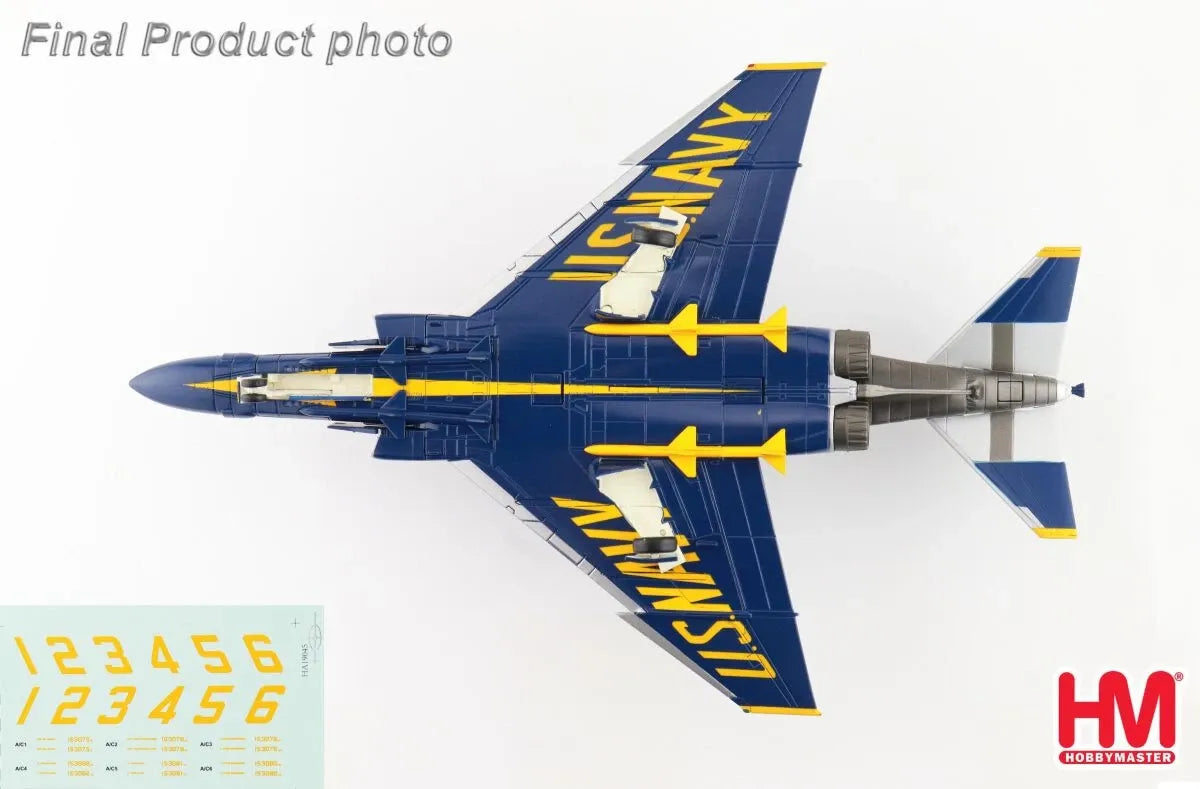 HOBBY MASTER F-4J PHANTOM II US BLUE ANGELS 1969 (WITH DECAL FOR NO.1/NO.6)