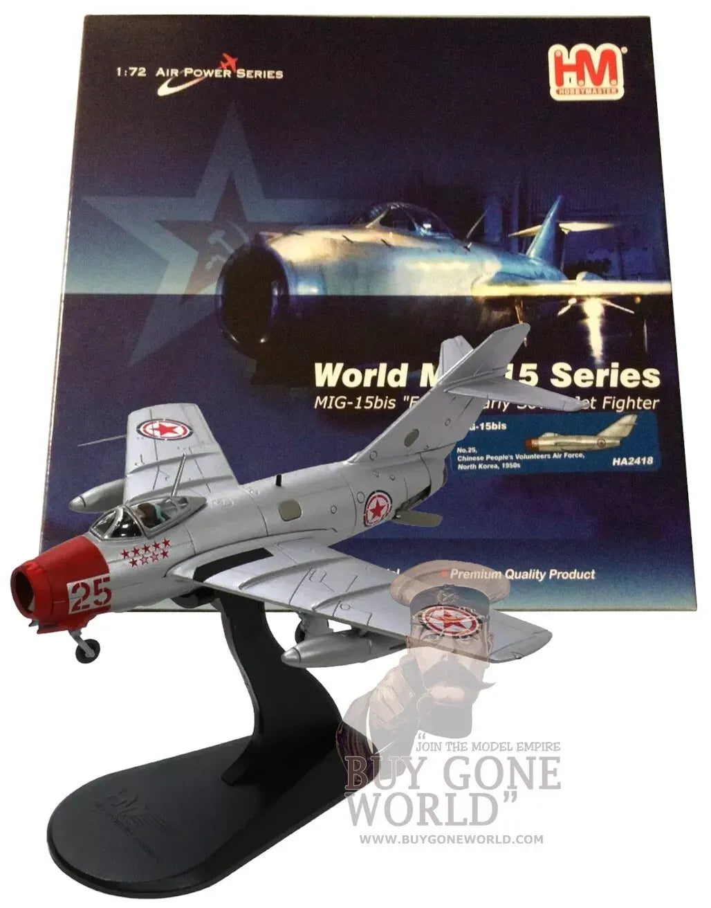 HOBBY MASTER MIG-15BIS RED 25 CPVAF NORTH KOREA 1950'S