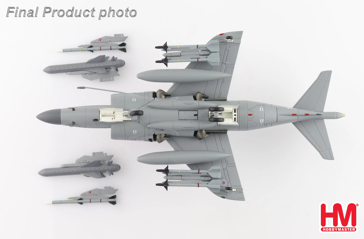 HOBBY MASTER SEA HARRIER FA.2 ZH804 ROYAL NAVY FAIRFORD 2002 (W/ SEA EAGLE MISSILES)