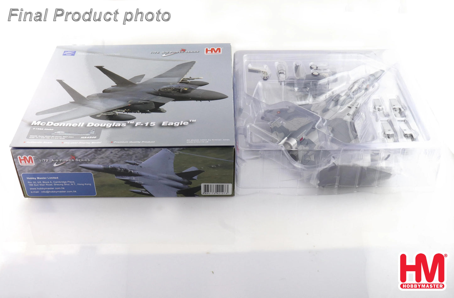 HOBBY MASTER F-15QA ABABIL QA538 QATAR EMIRI AIR FORCE RIAT 2024 (WITH 12 X AIM-120 3 X FUEL TANK)