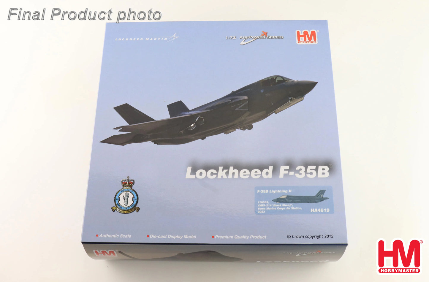 HOBBY MASTER F-35B LIGHTNING II 170053 VMFA-214 "BLACK SHEEP" YUMA MARINE CORPS 2023