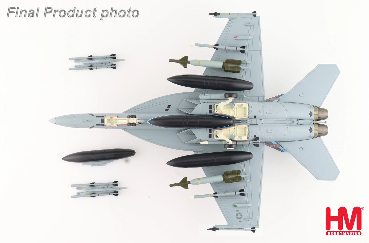 HOBBY MASTER F/A-18E SUPER HORNET TOP GUN US NAVY 2020 (WITH EXTRA 2 X GBU-24)