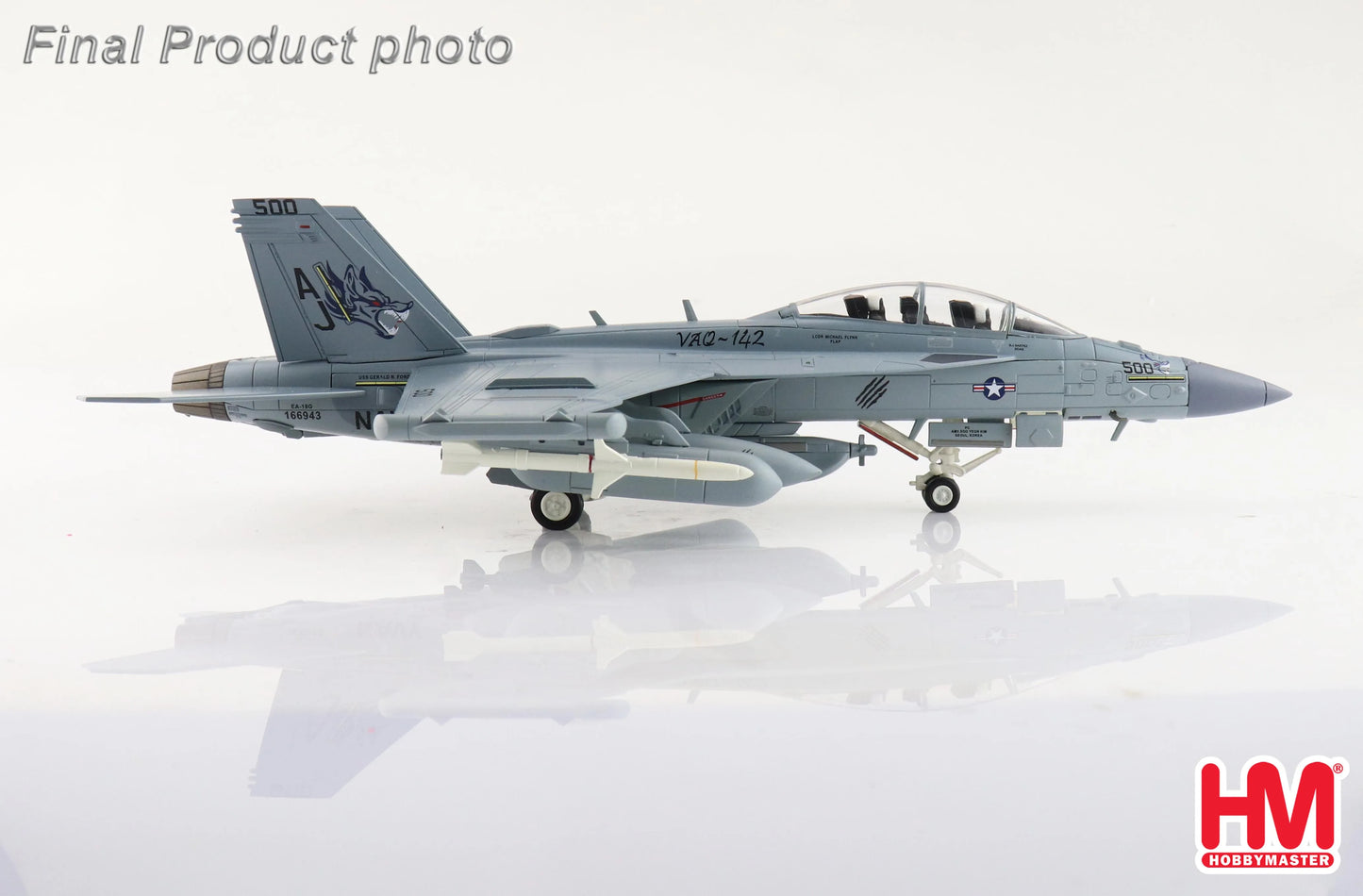 HOBBY MASTER EA-18G GROWLER 166943 VAQ-124 USS GERALD R. FORD 2023