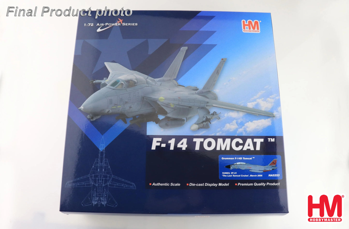 HOBBY MASTER F-14D US NAVY "TOMCAT SUNSET" 2006