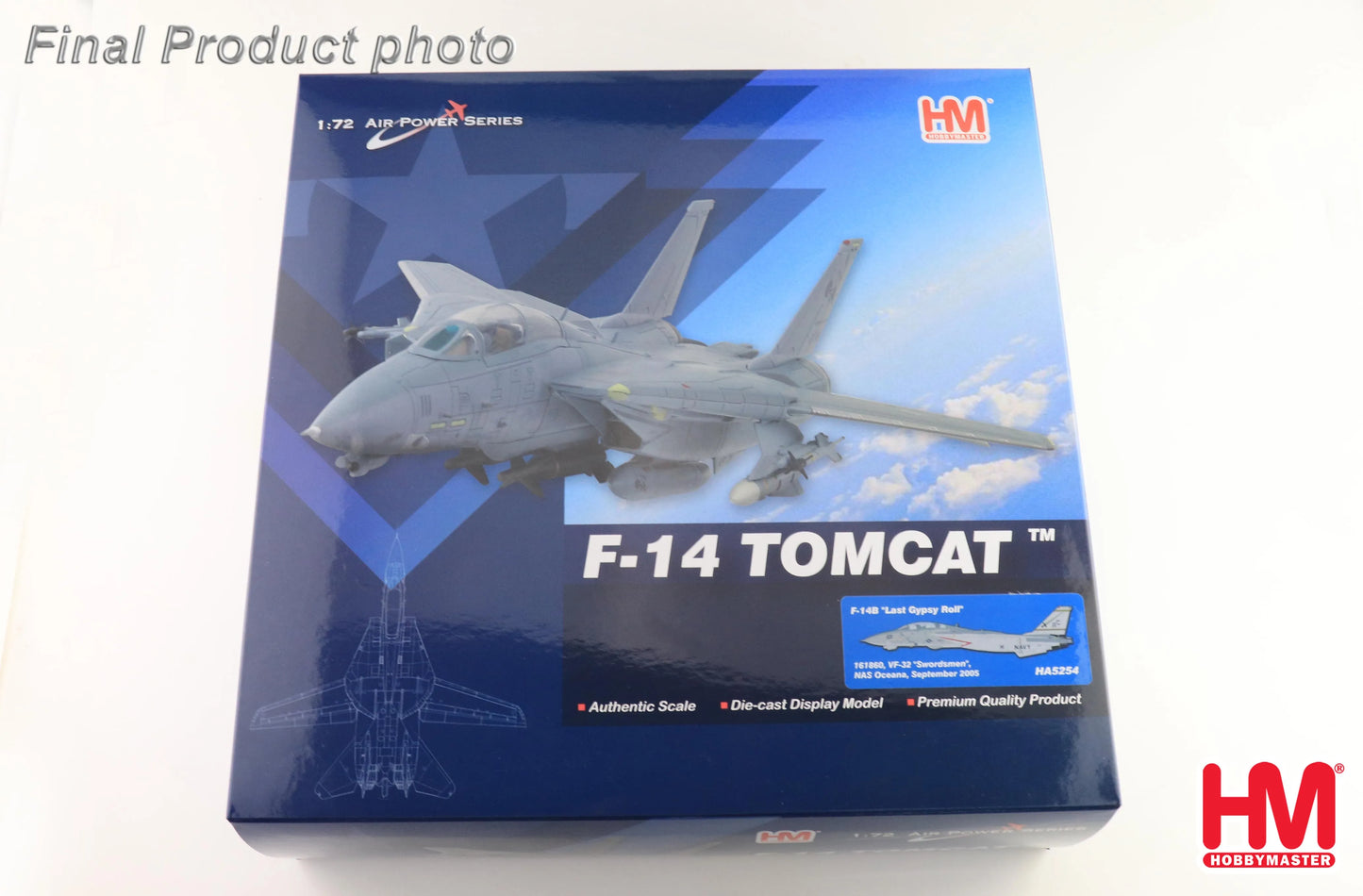 HOBBY MASTER F-14B "LAST GYPSY ROLL" 161860 VF-32 "SWORDSMEN" SEPTEMBER 2005