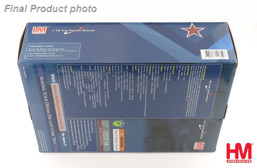 HOBBY MASTER SU-35 FLANKER RUSSIAN AIR FORCE 904 (WITH 2 X ECM POD, 4 X R-77, 2 X KH-59, 2 X KH-31, 2 X KAB-1500L)