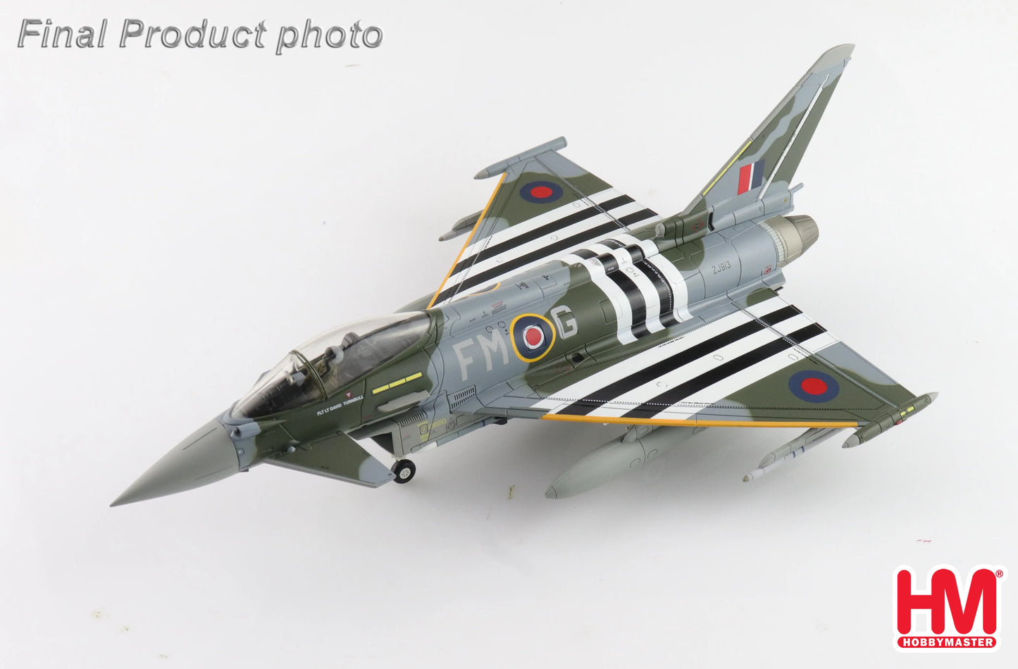 HOBBY MASTER TYPHOON FGR4 ZJ913/FM-G RAF 2024 (WITH 2 X ASRAAM, 4 X AIM-120, 3 X FUEL TANK)