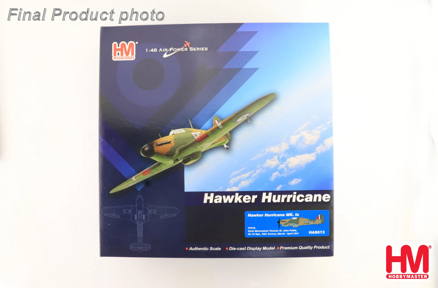 HOBBY MASTER HURRICANE MK. IA S/LDR MARMADUKE THOMAS ST. JOHN PATTLE RAF GREECE APRIL 1941