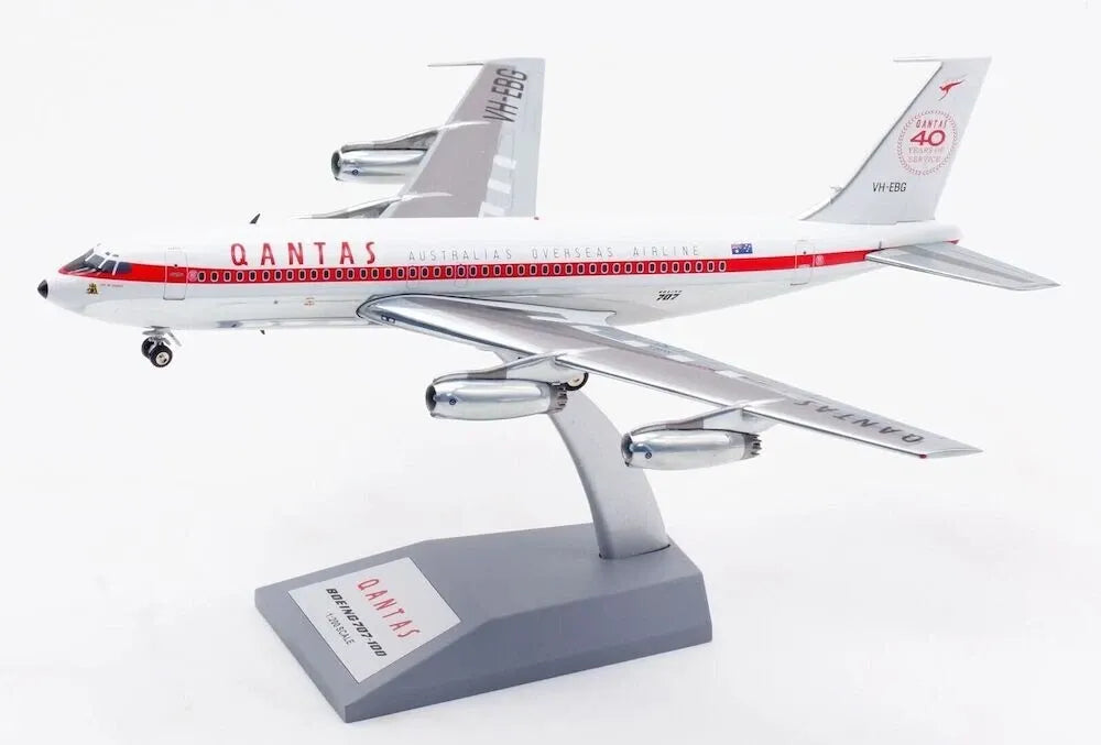 INFLIGHT 200 B707-100 QANTAS "40 YEARS OF SERVICE" REG: VH-EBG POLISHED