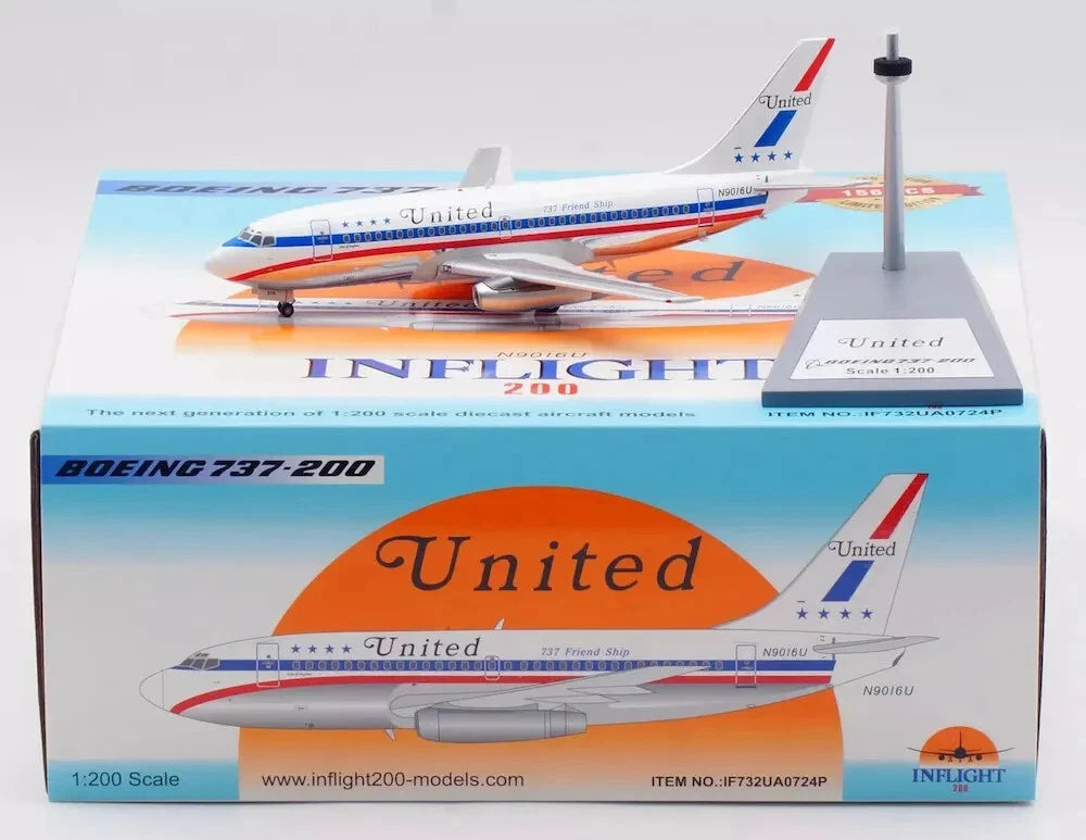 INFLIGHT 200 B737-222 UNITED AIRLINES (POLISHED) REG: N9016U