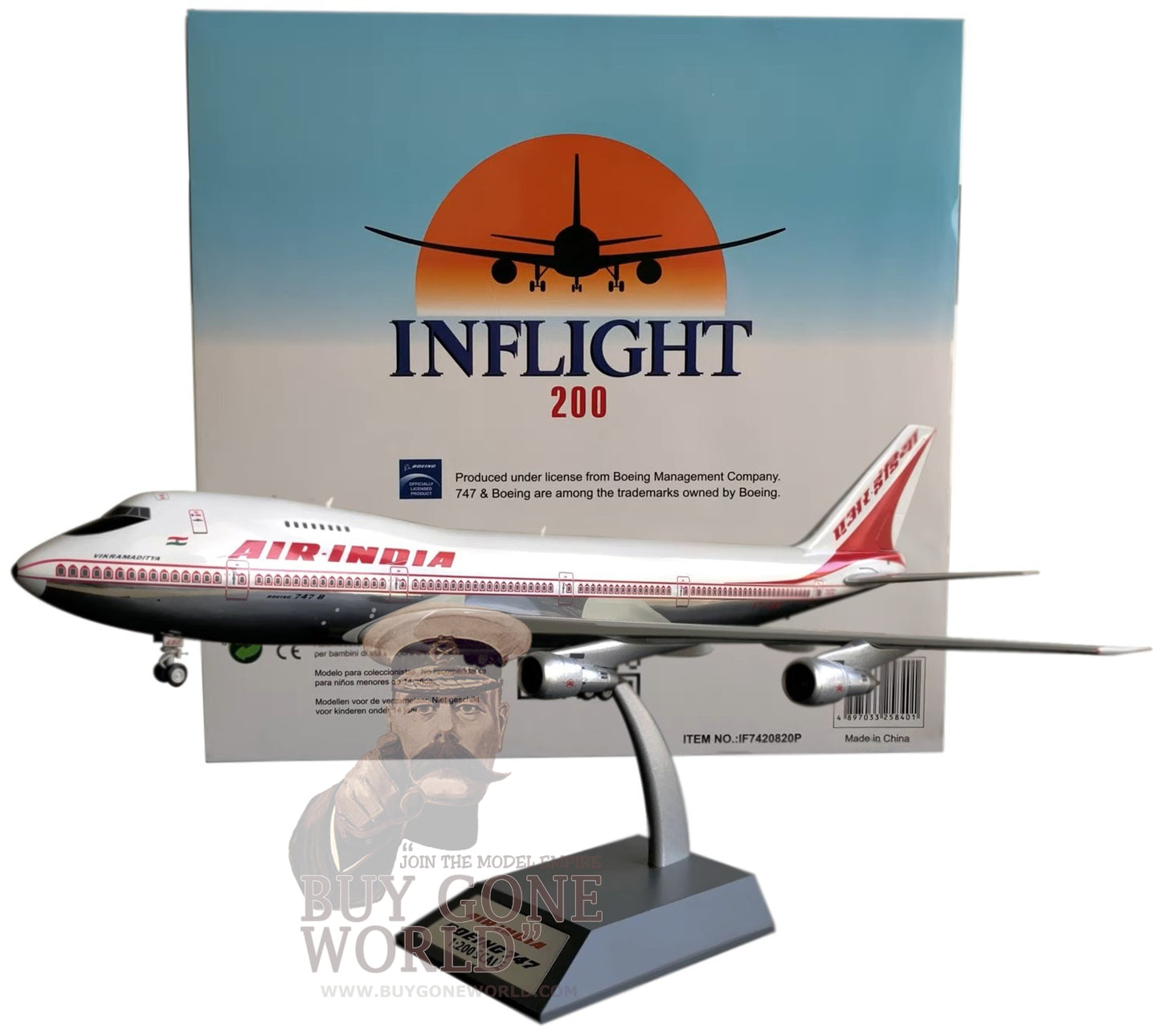 INFLIGHT 200 AIR-INDIA BOEING 747-237B REG: VT-EBO