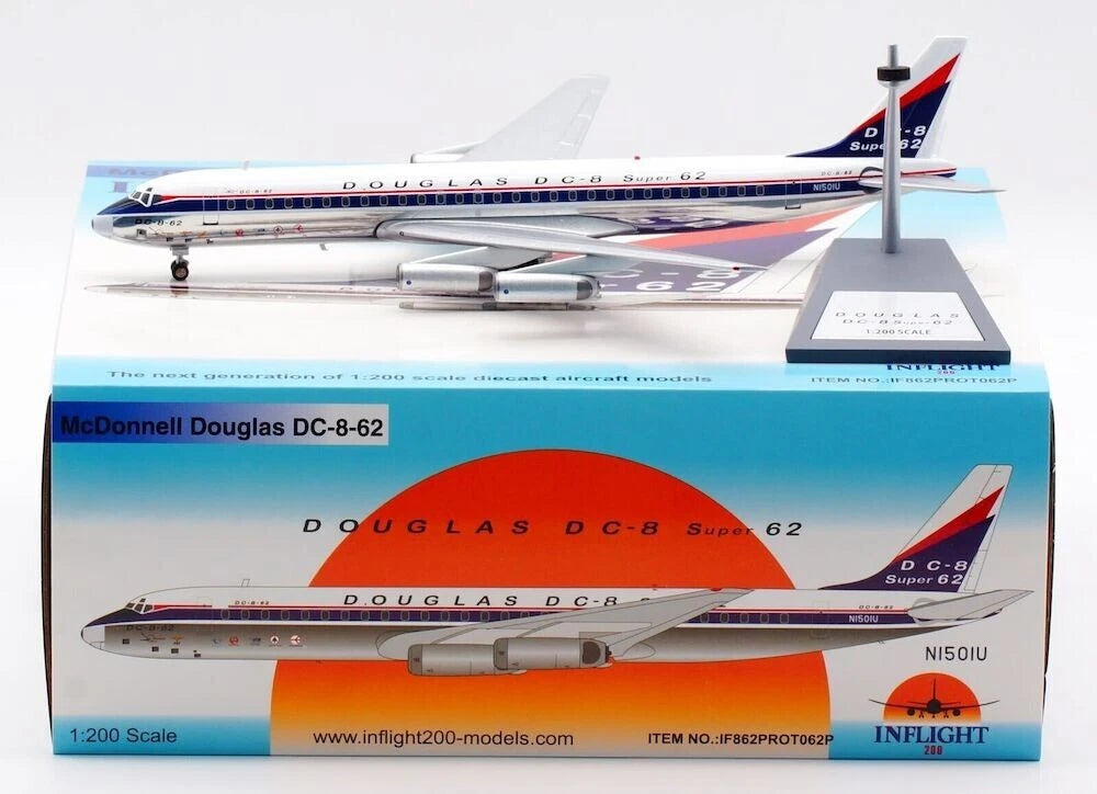 INFLIGHT 200 DC-8-62 HOUSE COLOURS (POLISHED) REG: N1501U