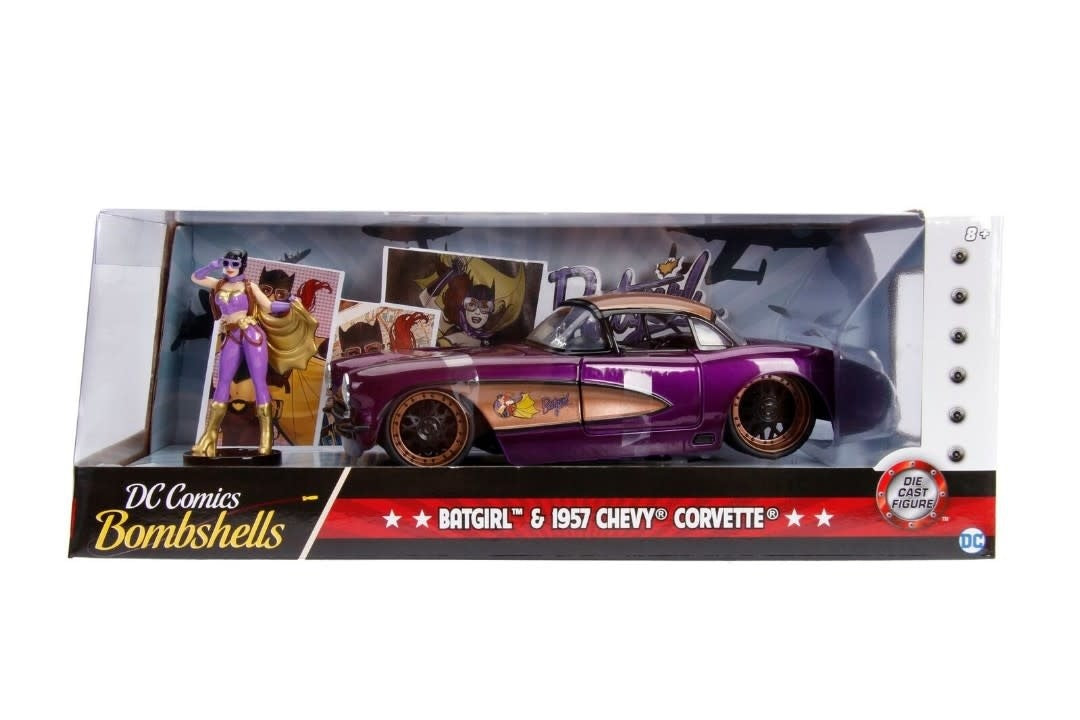 JADA 1957 CHEVROLET CORVETTE + BATGIRL FIGURE