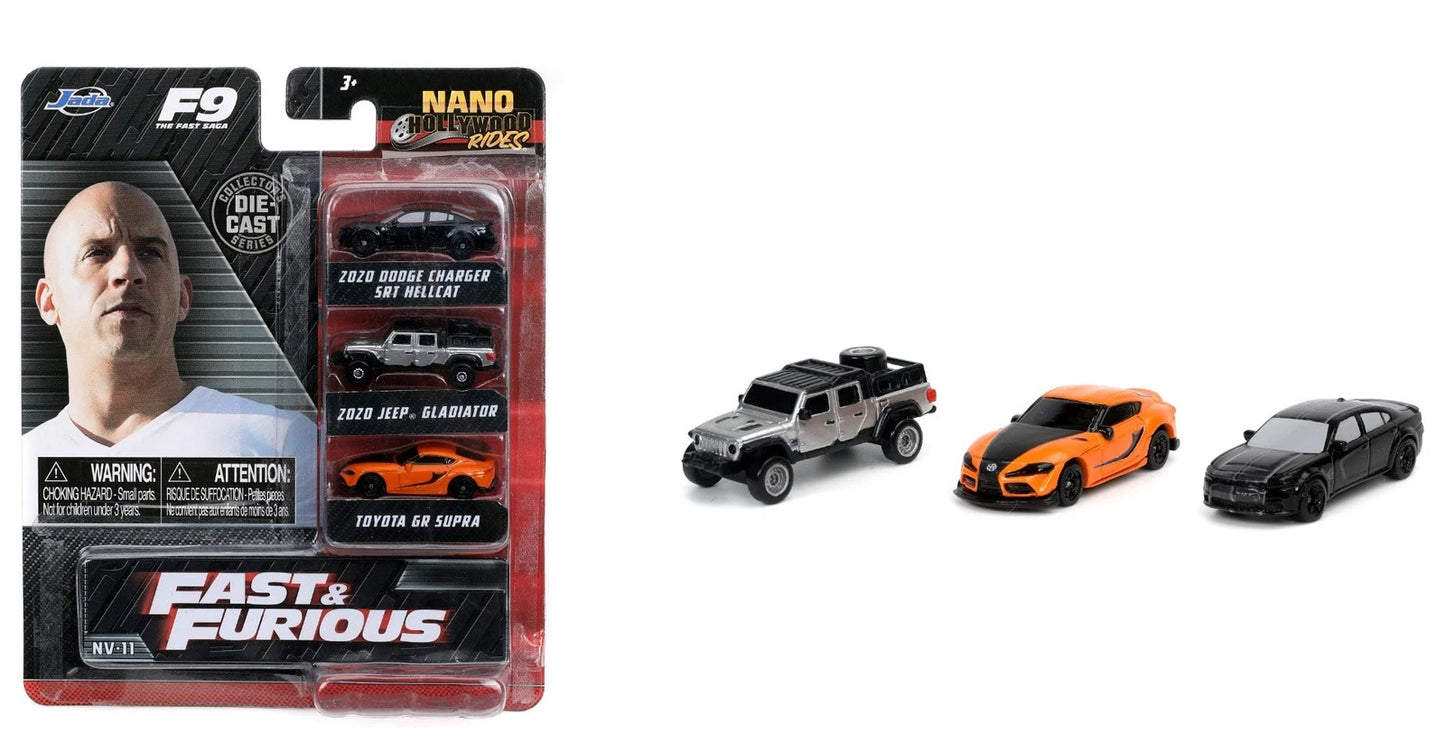 JADA NANO FAST AND FURIOUS 9 3 CAR SET