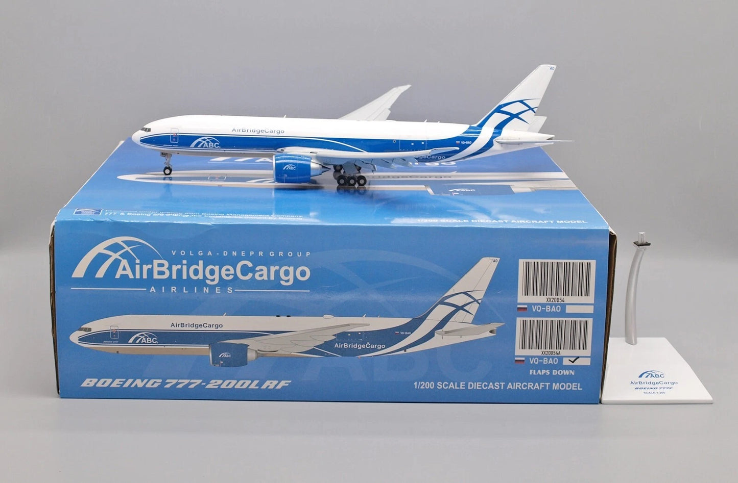 JCWINGS B777 AIRBRIDGE CARGO FLAP DOWN REG: VQ-BAO