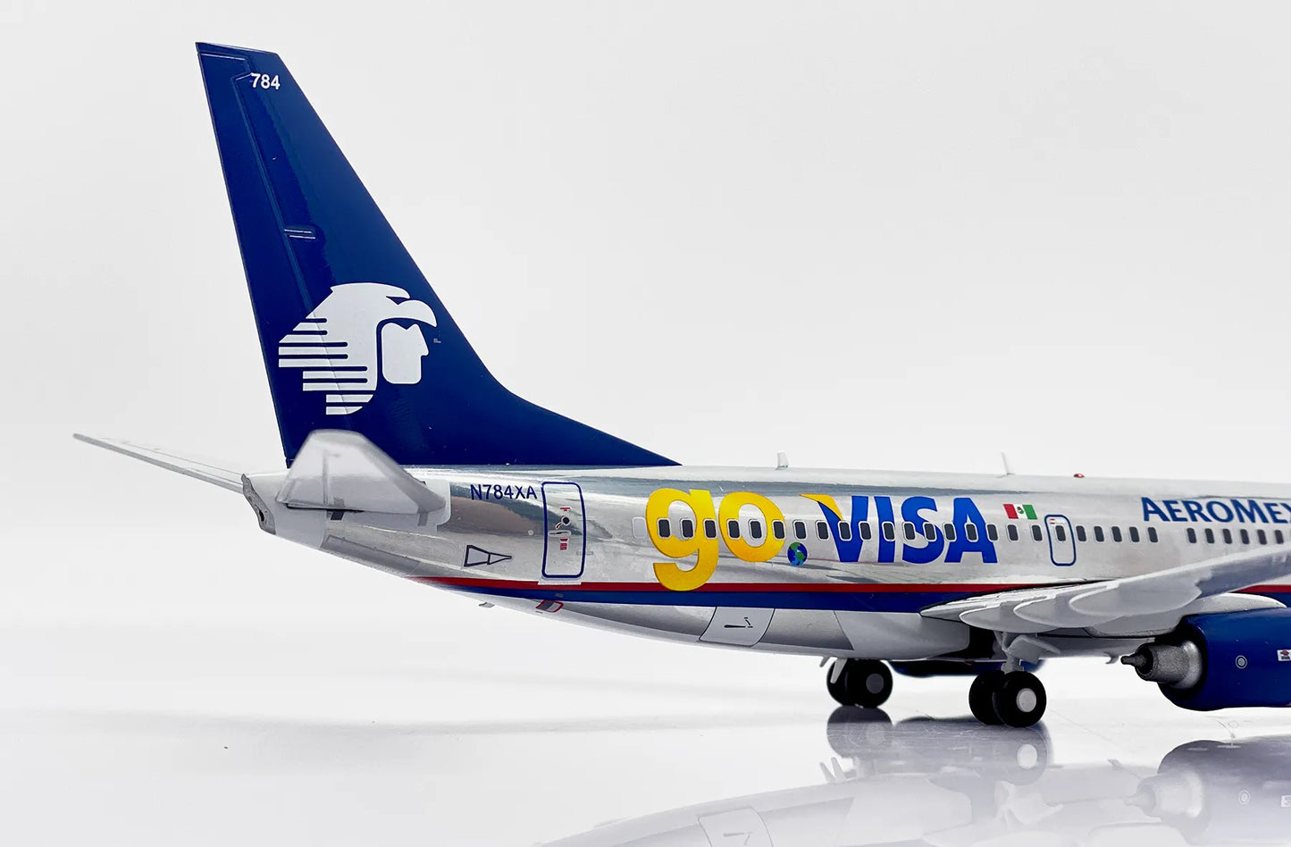 JC WINGS B737-700 AEROMEXICO "GO VISA" (POLISHED) REG: N784XA