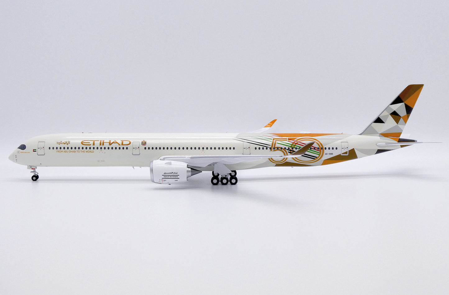JC WINGS A350-1000 ETIHAD AIRWAYS 50 YEARS REG: A6-XWB