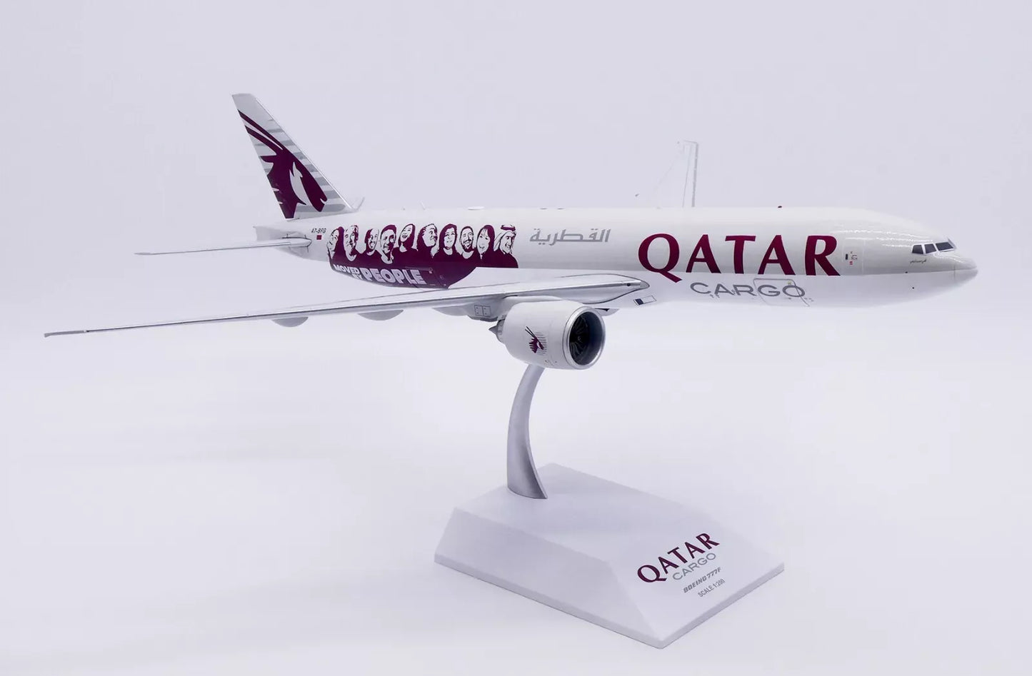 JC WINGS B777F QATAR AIRWAYS CARGO "MOVED BY PEOPLE" (INTERACTIVE SERIES) REG: A7-BFG