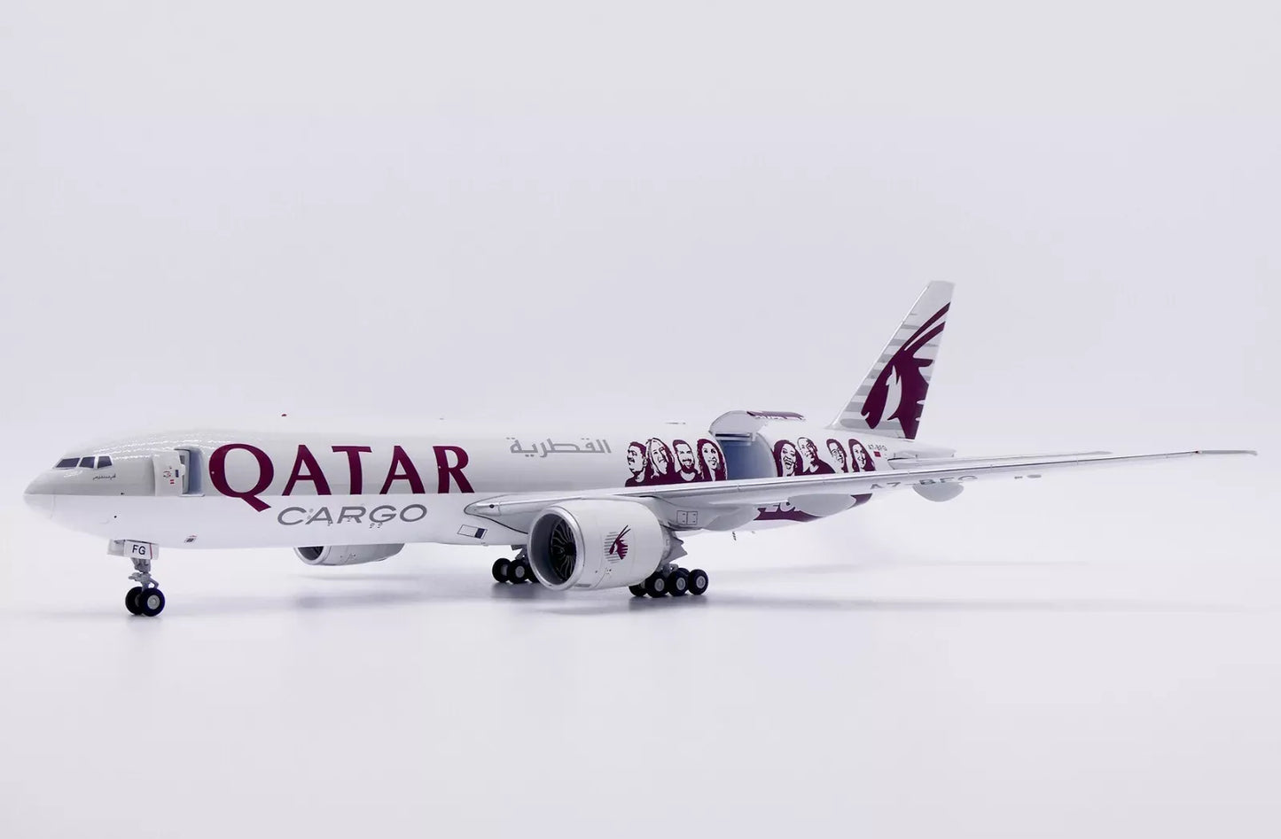 JC WINGS B777F QATAR AIRWAYS CARGO "MOVED BY PEOPLE" (INTERACTIVE SERIES) REG: A7-BFG