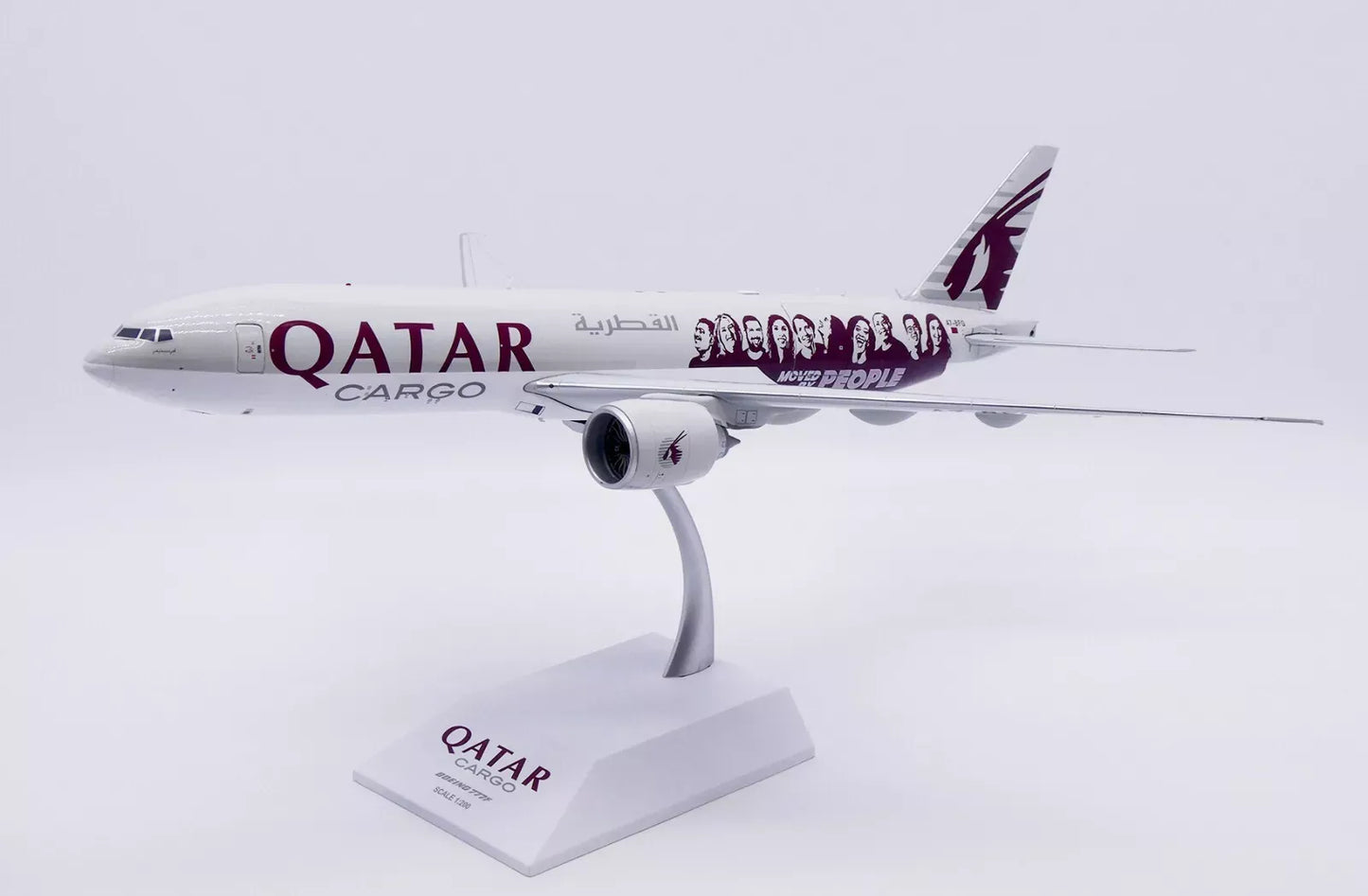 JC WINGS B777F QATAR AIRWAYS CARGO "MOVED BY PEOPLE" (INTERACTIVE SERIES) REG: A7-BFG