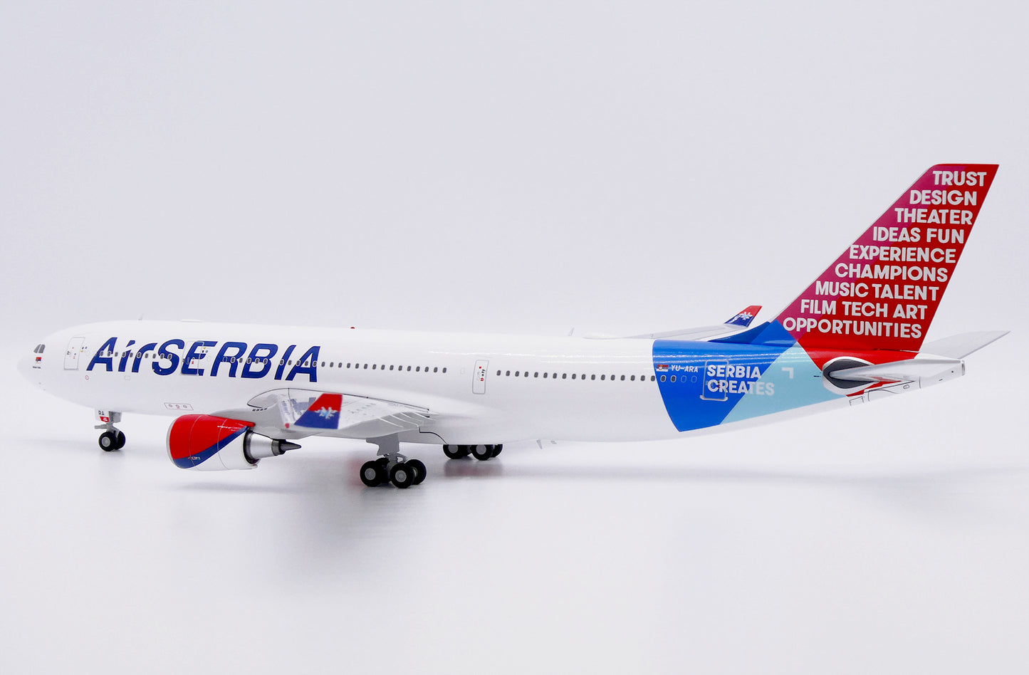 JC WINGS A330-200 AIR SERBIA "SERBIA CREATES" REG: YU-ARA